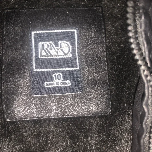 Boys Black leather Jacket - Picture 3 of 4